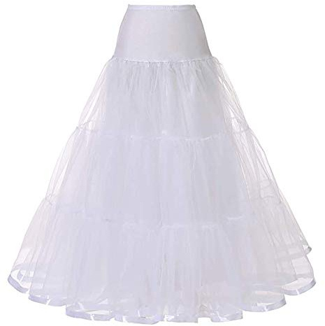 Verve Jelly Damen Petticoats Langer Petticoat Hochzeitsabendkleider Knöchellanger Unterrock Reifrock für Abschlussball Abendkleid Hochzeitskleid