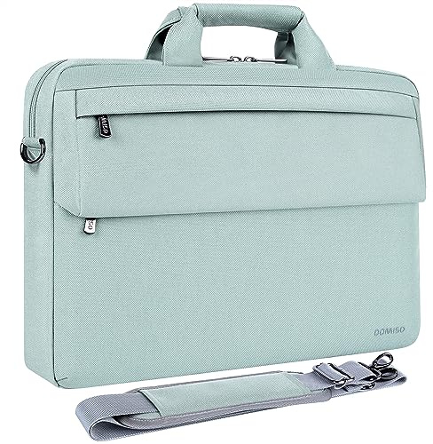 DOMISO Laptoptasche 17 Zoll Wasserabweisende Aktentasche Herren Business Schutztasche Notebook Tasche für 17-17.3 Dell/Lenovo/Acer/HP/MSI/ASUS, Minzgrün