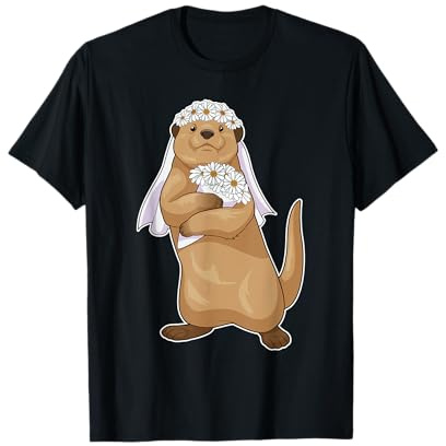 Otter Braut Brautstrauß Hochzeit T-Shirt