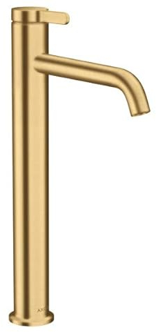 hansgrohe AXOR One Einhebel-Waschtischarmatur 260 mit Hebelgriff und Ablaufgarnitur, Ausladung 180 mm, 48002250, Farbe: Brushed Gold Optic