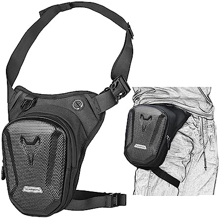 Sac Banane pour Moto, Sac de Cuisse, Sac Banane en EVA pour la Moto et la randonnée