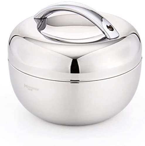 VIXPET Lonchera térmica de boca ancha de acero inoxidable para alimentos, contenedor de sopa para trabajo, termo de acero inoxidable para alimentos calientes, plata, 1.0L-0.8L