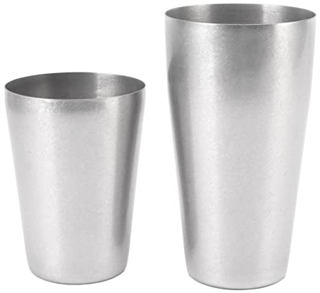 BestAlice Juego de Coctelera, 2 Piezas de Coctelera Boston, Juego de Coctelera de Acero Inoxidable, Mezclador de Bebidas Martini para Bartending, Coctelera de Barman, Mezclador de Bebidas, Taza de Cóc