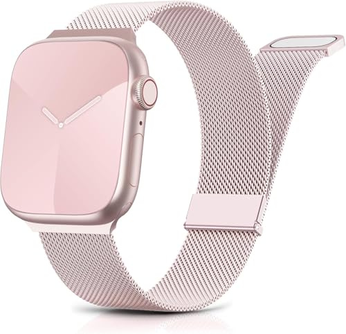Métal Bracelet Compatible avec Bracelets Apple Watch 40mm 41mm 42mm 38mm | Double Magnétique Métal Bracelet, Bracelet Milanais Pour Femmes Hommes, pour iWatch Serie11 10 9 8 7 6 5 4 3 2 1 SE Ultra3 21