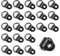 CPSYTE 30 Piezas Anclaje de Amarre de Anillo D, Inoxidable Anillos de Amarre a Forma di D para Coches Kayak y Remolques (Negro, Apertura de 5,5 mm)