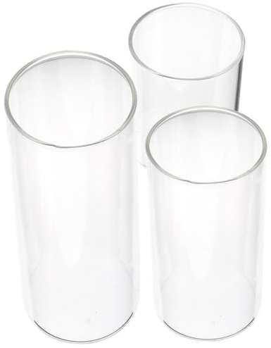 MAGICLULU Durchsichtige Glaskerzenabdeckungen Packung aus Glas für Zuhause
