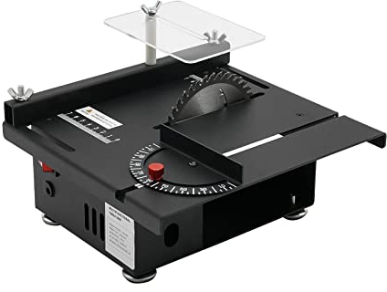 banborba Mini Tischkreissäge mit Sägeblättern und 7-Gänge Einstellbare, 200W Holzbearbeitung Elektrische Tischkreissäge Tischsäge mit 0-33mm Schnitttiefe, Präzisions Table Saw Für Schneiden, DIY