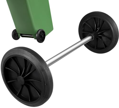 OUNONA Ruedas de Plástico para Cubo de Basura Fáciles de Instalar Poleas Ligeras para Cubo de Basura
