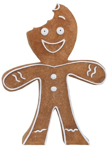 colourliving Lebkuchenfiguren aus Polyresin – Weihnachtsdeko Set | Große & kleine Varianten | Humorvolle Weihnachtsfiguren für Innenräume | Robuste Deko für die Adventszeit (Lebkuchenmann 2)