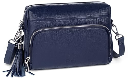 befen Echtleder Handtasche Damen Klein RFID-Blockierung Umhängetasche Leder | Crossbody Bag Leder Schultertasche Damen mit Integrierter Brieftasche, Handytasche zum Umhängen