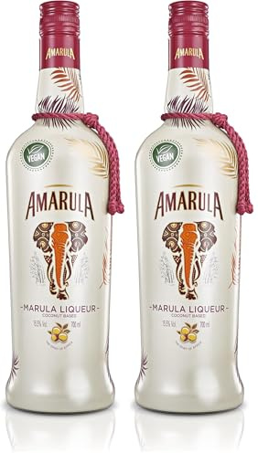 Amarula Vegan Liqueur - 70cl 15.5% - Liqueur à base de noix de coco, sans produits laitiers, sans gluten et sans noix (Lot de 2)