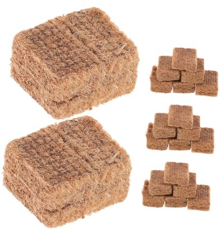 Toyvian 20pcs Charcoal Fire Starter Bricks for Grill and Outdoor Bbq, Quick Ignition Kindling Blocks for Charcoal Briquettes, Safe Fire Lighter Cubes for Hot Pot and Camping