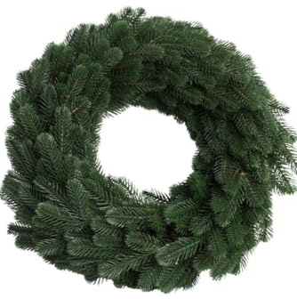 künstlicher Adventskranz/Tannenkranz Karpaten auf Strohkern, einseitig gebunden, Durchmesser ca. 42 cm