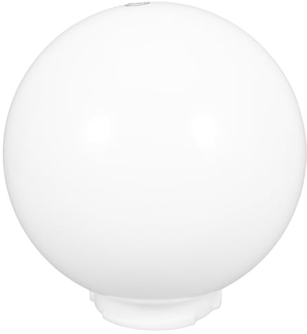 UKCOCO Globo Acrílico Blanco Para Lámpara De Exterior Pantalla Esférica De 20 Cm Cubierta Antipolvo E Impermeable Accesorios Para Farola Jardín 20 00X20 00X20 00Cm