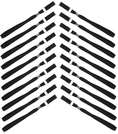 Veemoon 20 Pièces Sangles de Poignet pour Canne Lanières Perte et Sangles de Transport pour Accessoires de Randonnée et Camping Pratique pour Seniors Noir