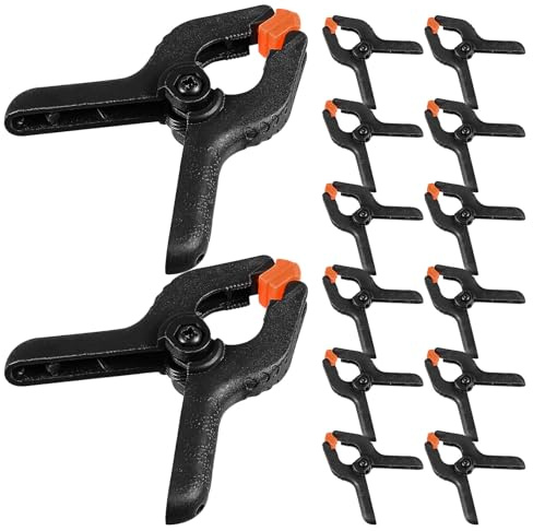 DOITOOL 50pièces Lot de Pinces à Ressort Plastique Petites et Robustes pour Supports de Fond Photo Travaux Manuels et Studios