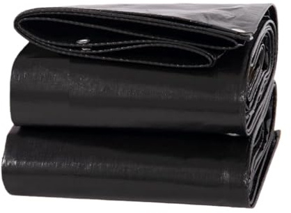 Large Tarpaulin Waterproof Heavy Duty 160 x 180 cm Weatherproof Windproof Uv-Resistant Tarp Sheet Cover Pe Material, Mould-Proof for Multipurpose Indoor Outdoor Protection, Black
