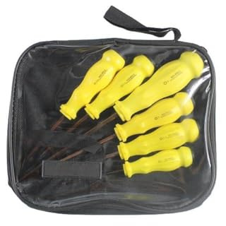Lot de 6 tournevis Torx carrés, outils de réparation de précision en alliage d'acier pour téléphone portable, ordinateur, électronique, 75/100/150 mm, jaune