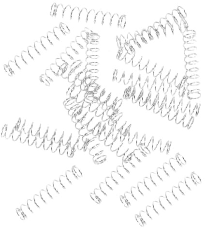 SHINEOFI 50pièces Ressorts de Compression pour Cartouches Stylo Bille Acier Inoxydable Ressorts de Plongeur pour Stylo à Encre Gel Retour Rapide et Accessoires de Réparation Écriture