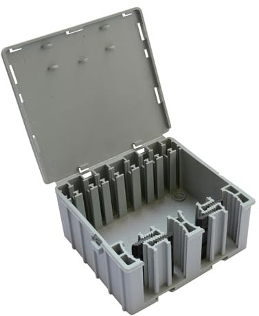 WAGO WAGOBOX XL Junction Box, Suitable for WAGO 221-41x, 2773 Series, for Multicore Cables, max. 4 mm² Connectors, up to 32 Amp, 450 Volt, 207-3304, Grey, Pack of 1
