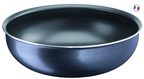 Tefal Ingenio EElegance - Sartén Wok 26, Revestimiento Antiadherente, Compatible con Todo Tipo de Fuegos Excepto inducción + Horno, Mango se Vende por Separado, Gris Brillante, Fabricado en Francia