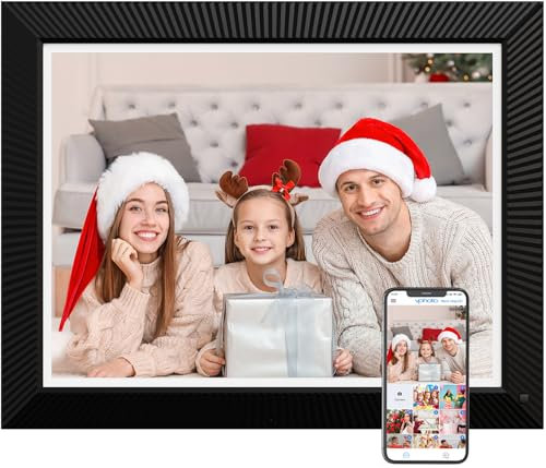 Grande cornice digitale da 41,1 cm, cornice digitale wireless da 32 GB con touchscreen, rotazione automatica, montaggio a parete, sensore di movimento, invia foto tramite app e-mail istantaneamente,