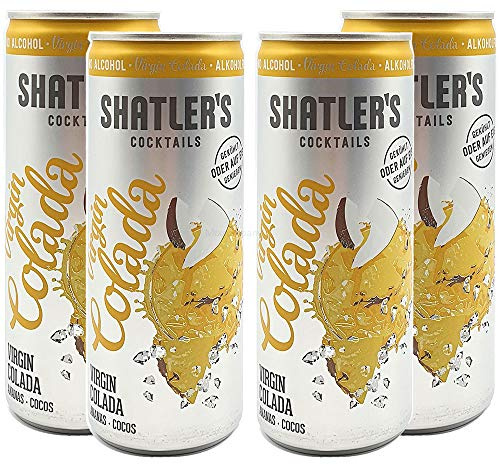 Shatlers Cocktail - 4er Set Shatlers Virgin Colada 0,25L Alkoholfrei - inklusive Pfand EINWEG - Shatlers Cocktail - Ready to Go
