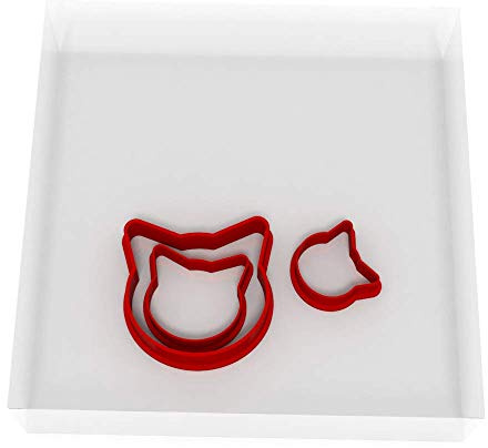 Mini/Tiny Cat Head Set of 3 Polymer Cutter 1.5CM + 2CM + 3CM Small Clay Jewelry Earring Making Craft Kit