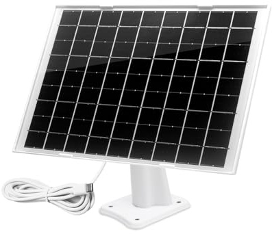 GENBOLT Panneau Solaire étanche, Fonctionne avec les caméras de surveillance sur batterie rechargeable, 7W/5V avec 4M Câble USB, prend en charge l'alimentation continue pour la caméra
