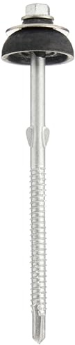 TimCo Vis extérieure en fibre de ciment auto-foreuse avec rondelle BAZ – 6,3 x 110 mm