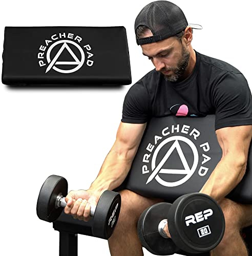 ABMAT Preacher-Pad von – Tragbare Preacher-Curlbank, Langhantel, Bizeps, Trizeps-Isolator, Sitzarm, isolierte Langhantel, Hantel, Bizeps-Station, Heim-Fitnessstudio