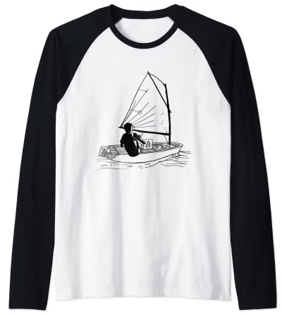 Opti Segelboot Grafik Dinghy Boot Segeln Liebhaber Raglan