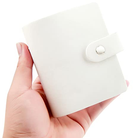 Ruibytree Retro 52 Pockets Mini Photo Album 2x3 Inch - PU Leather Photo Book for Fujifilm Instax Mini Series & Polaroid 2x3 Instant Film Camera Pictures (White, 1Pack)
