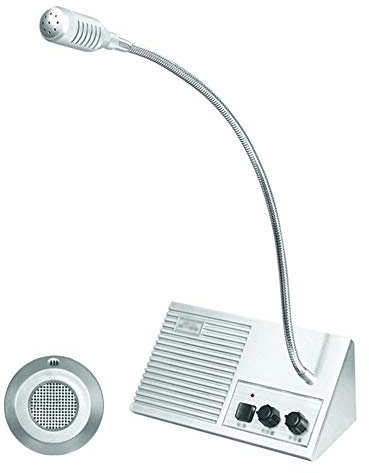 Zwei-Wege-Fenster-Gegensprechanlage, Zwei-Wege-Gegensprechanlage durch Glas-Gegensprechanlage klar und originalgetreu mit Rauschunterdrückungsfunktion, für Geschäft, Büro, Krankenh