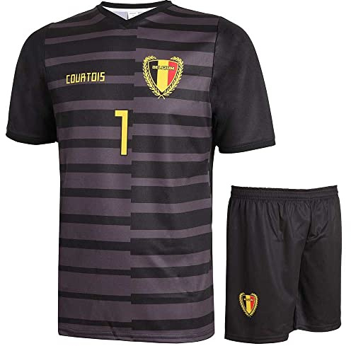 Belgien Keeperdräkt Courtois - Barn och Vuxna - Pojkar - Fotbollsutrustning - Fotbollspresenter - Sport-T-shirt - Sportkläder - Storlek M