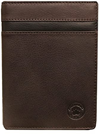 Frédéric Johns Grand Portefeuille Homme Cuir Véritable – Protection RFID – Grand Format – Élégant & Durable – Idée Cadeau (Choco)