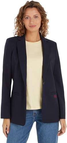 Tommy Hilfiger Blazer Donna Regular Elegante, Blu (Desert Sky), 40