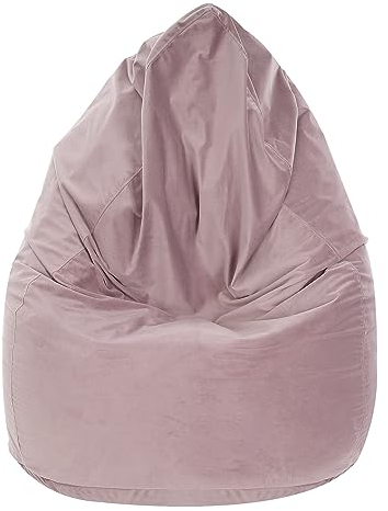 DreamRoots Sitzsack Kinder 70x70x105cm - Sitzsack Samtstoff - Bean Bag Chair mit Lehne und Bezug - Sitzkissen Boden mit Füllung
