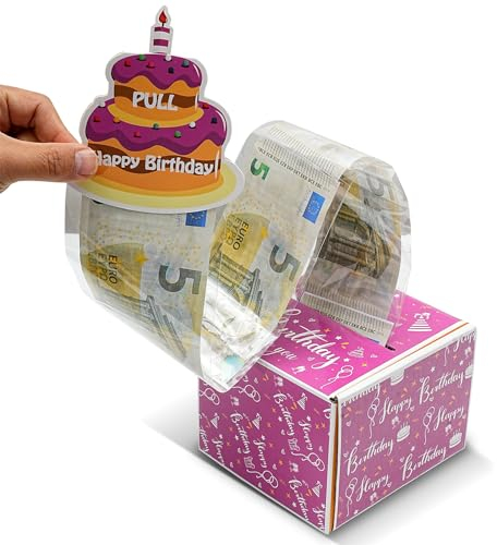 Geschenkbox DIY (Happy Birthday, Stil 4) - Geldgeschenk Verpackung, Schwarze Box, Rätselbox für Geburtstag