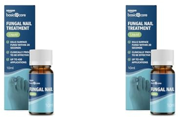 Amazon Basic Care Traitement liquide de la mycose des ongles, 10ml (Lot de 2)
