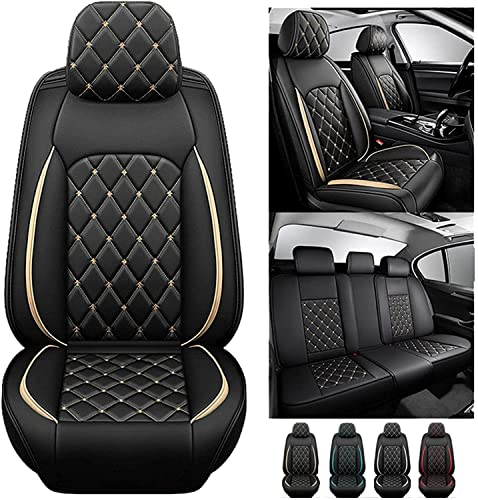 EKEGUY Autositzbezüge Set Für VW T5 T6 Multivan/MK6, Universal 5 Sitze PU-Leder Sitzbezüge Auto Allwetter Rutschfester Wasserdichter Schützender Auto Sitzbezüge Covers Zubehör (Color : C)