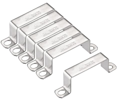 TA-VIGOR 6 Stück U-förmige Verbindungsklammer, 70mm x 35mm Edelstahl-Halterung Edelstahl-Rohrschelle, robuste Leitungsschellen für Türschließstange-Halter Strebe, Rohr Tube Drahtbefestigung