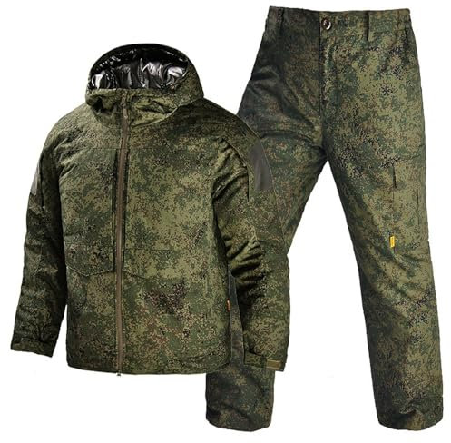 ZFFOZZ Taktische, Isolierte Fleece-Windjacke, Strapazierfähig, Getarnt. Ideal für Jagd- Und Militärbegeisterte. Hält Sie Bei Kalten Bedingungen Warm(EMR,M)