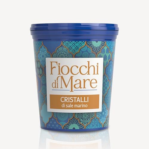 FIOCCHI DI MARE Atisale, Piramidi di sale alimentare di ebollizione e da lenta evaporazione, secchiello in plastica riciclabile da 400 g