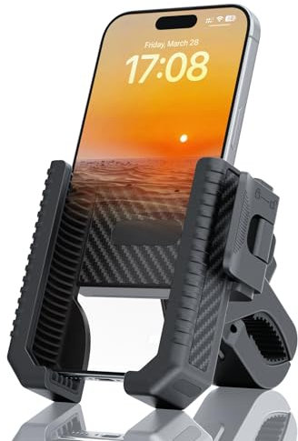Wonwood_direct Soporte Móvil Bicicleta, 360°Rotación Soporte Móvil Moto se Adapta a Todos los Manillares, Soporte Teléfono Bici para iPhone, Samsung and 4.7-6.8” Smartphone
