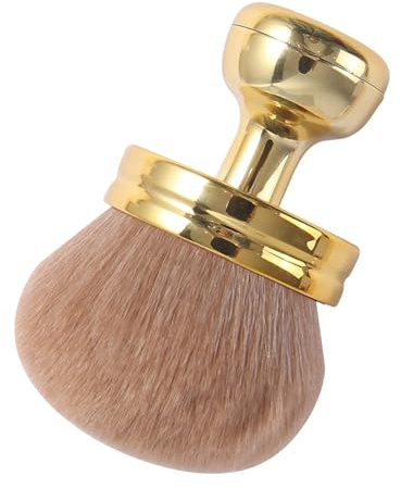 Foundation borste, puderborste, extra kroppsbrun-makeupborste, 7,7 cm, för löst pulver, rouge, foundation, brons, solbränning ansikte, kropp, ben och rygg användning