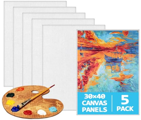 Canvas Painting - 30 x 40 cm (12 x 16), Blank Canvas Board, Art canvases for Painting, Suitable for Professional Artists, Amateur Painters and Beginners