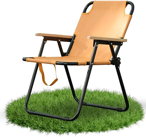 NomadNomics Campingstuhl Klappbar, Camping Stuhl Extra leicht mit Armlehnen, Faltbar strandstuhl mit Anti-Rutsch-Matte, Belastbar 150kg, Campingstühle Tragbare Strandliege für Garten Terrasse