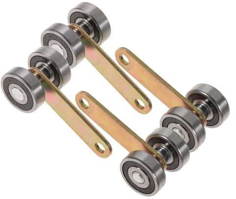 Pulley Wheel, 4pcs Sliding Door Crane Roller Wheels Barn Door Lift Sliding Cabinet Door Pulley Trolley Assembly