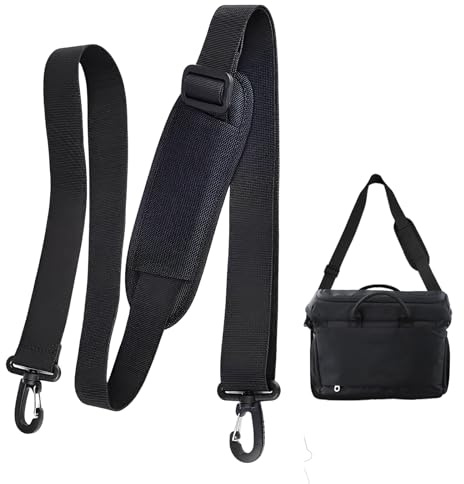 afhgdjr Tragegurt Tasche Schwarz, Universeller Schultergurt für Taschen, Verstellbar bis 160 cm, Hochwertige Kunststoffe, Modern, Schwarz